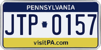 PA license plate JTP0157
