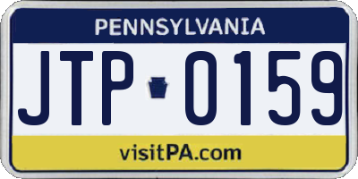 PA license plate JTP0159