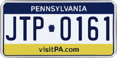 PA license plate JTP0161