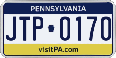 PA license plate JTP0170