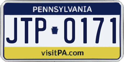 PA license plate JTP0171