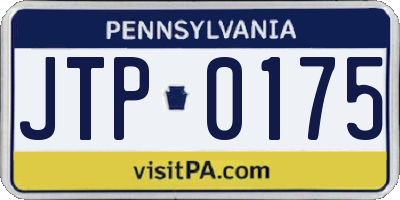 PA license plate JTP0175