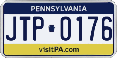 PA license plate JTP0176
