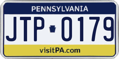 PA license plate JTP0179