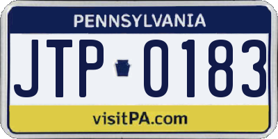 PA license plate JTP0183
