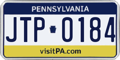 PA license plate JTP0184