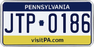PA license plate JTP0186