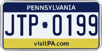PA license plate JTP0199