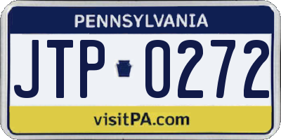 PA license plate JTP0272