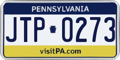 PA license plate JTP0273