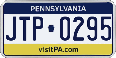 PA license plate JTP0295