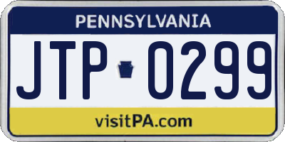 PA license plate JTP0299