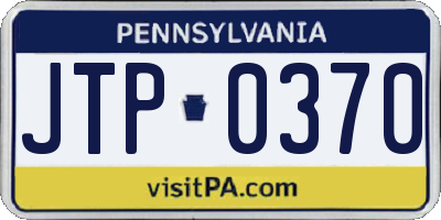 PA license plate JTP0370