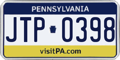 PA license plate JTP0398
