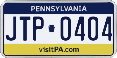 PA license plate JTP0404