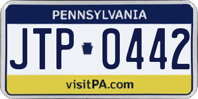 PA license plate JTP0442