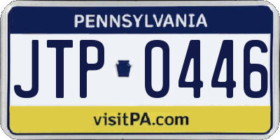 PA license plate JTP0446