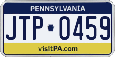 PA license plate JTP0459