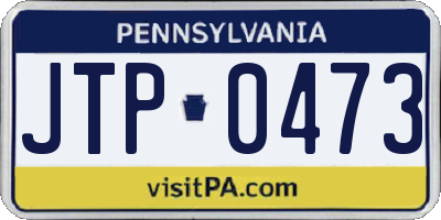 PA license plate JTP0473