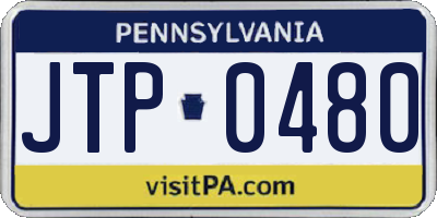 PA license plate JTP0480