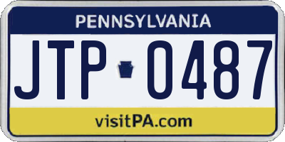 PA license plate JTP0487