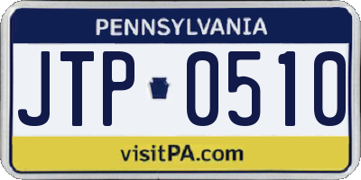 PA license plate JTP0510