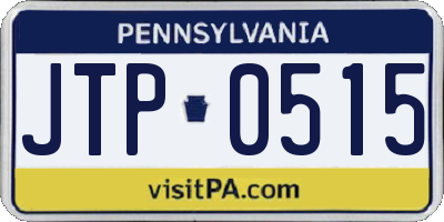 PA license plate JTP0515