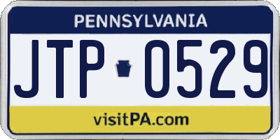 PA license plate JTP0529