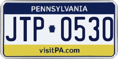 PA license plate JTP0530