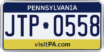 PA license plate JTP0558