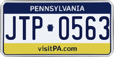 PA license plate JTP0563