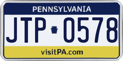 PA license plate JTP0578