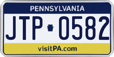 PA license plate JTP0582