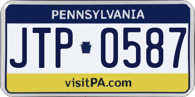 PA license plate JTP0587