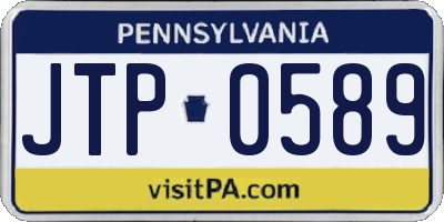 PA license plate JTP0589
