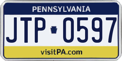 PA license plate JTP0597