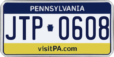PA license plate JTP0608