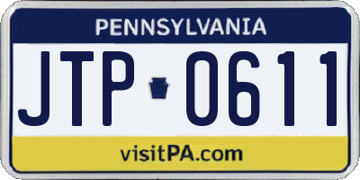 PA license plate JTP0611