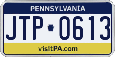 PA license plate JTP0613