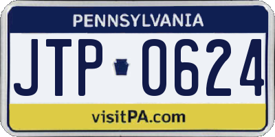 PA license plate JTP0624
