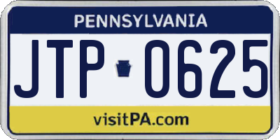 PA license plate JTP0625