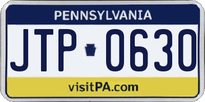PA license plate JTP0630