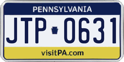 PA license plate JTP0631