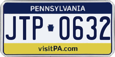 PA license plate JTP0632