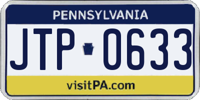 PA license plate JTP0633