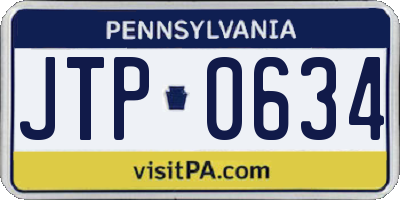 PA license plate JTP0634
