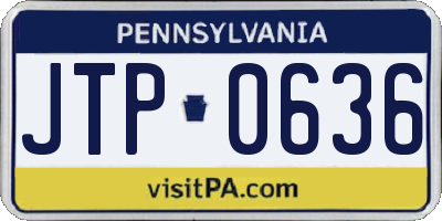 PA license plate JTP0636