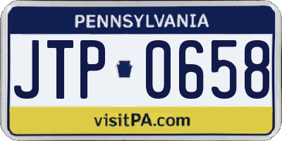 PA license plate JTP0658