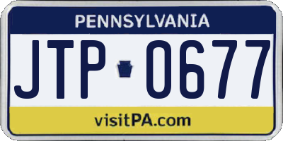PA license plate JTP0677