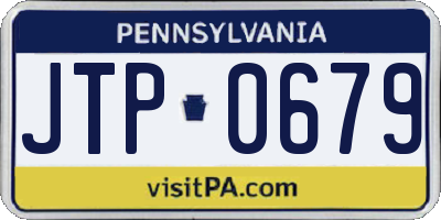 PA license plate JTP0679